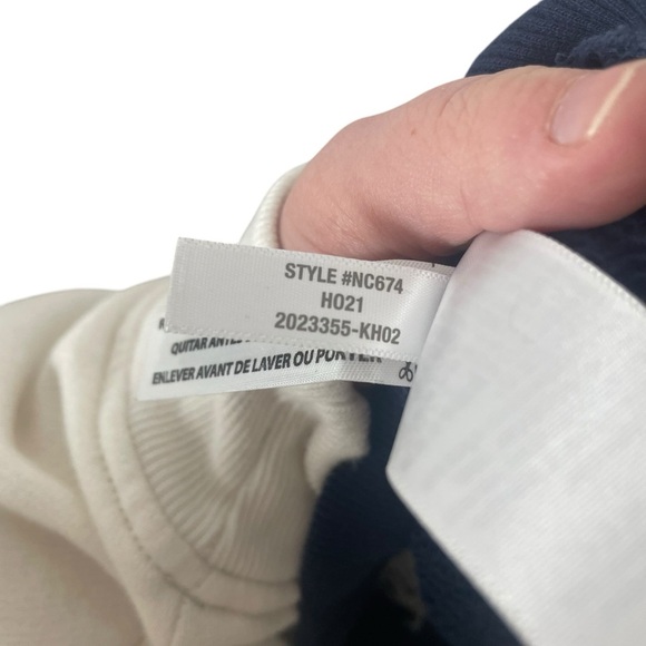 NWOT Madewell MWL Airyterry Floral Embroidered Tapered Sweatpants Navy Size XXS - Picture 14 of 16